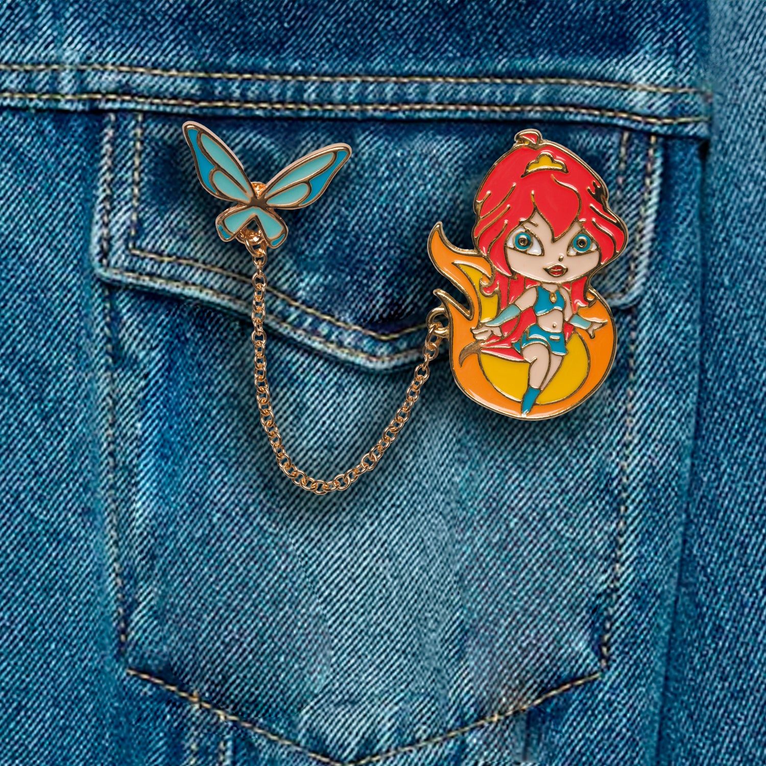 Bloom Double Enamel Pin