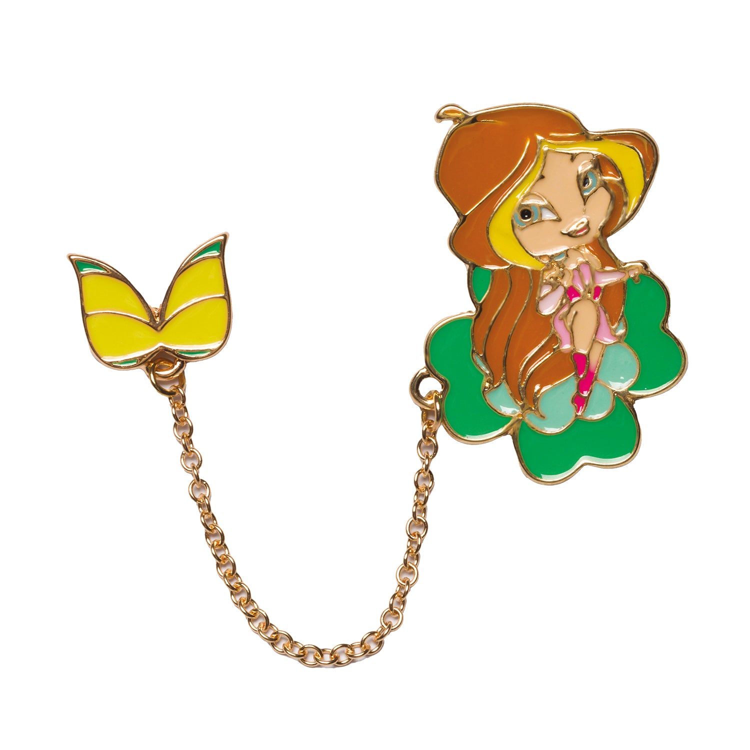 Flora Double Enamel Pin