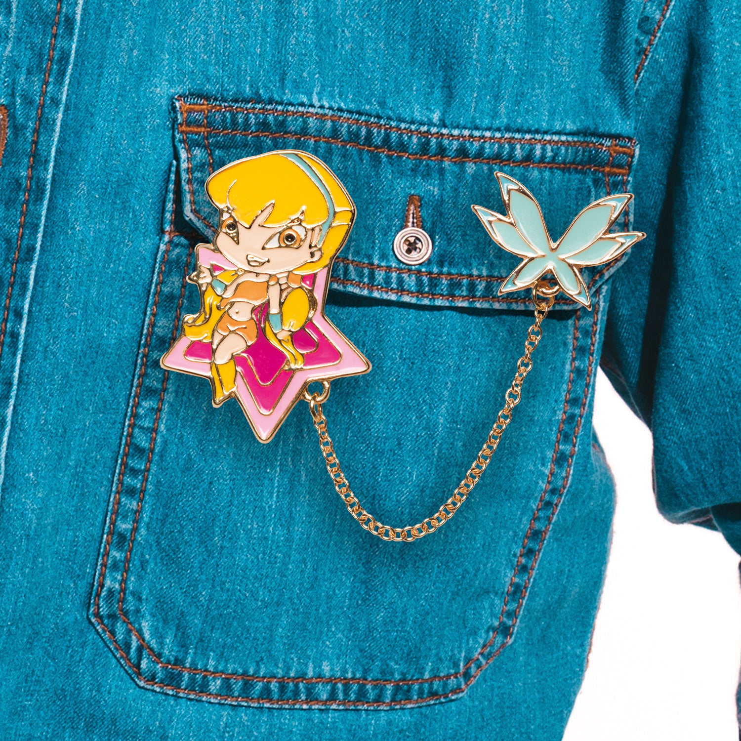 Stella Double Enamel Pin