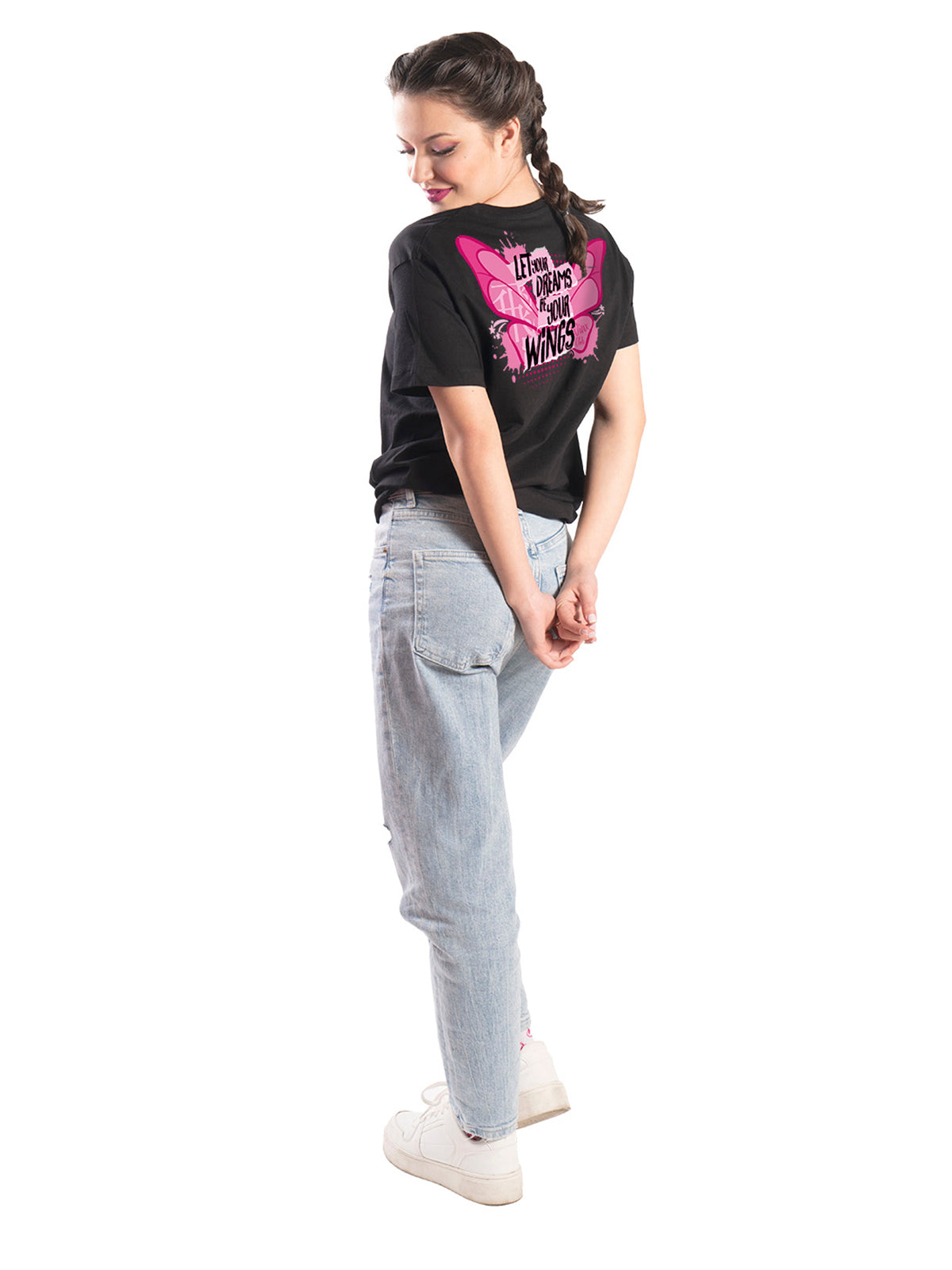 Let your Dreams be your Wings Unisex T-shirt backside printed
