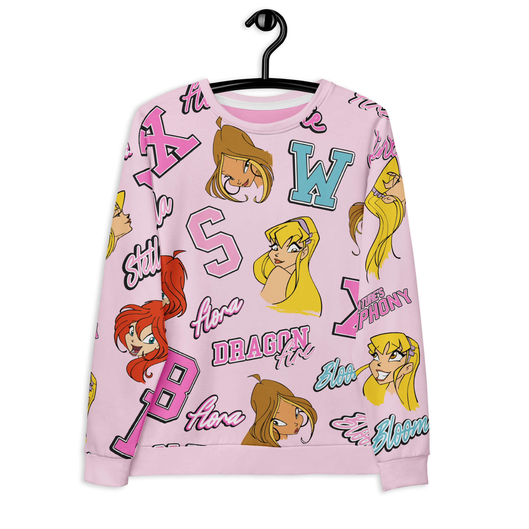 Face The Winx Full Print Unisex Sweatshirt