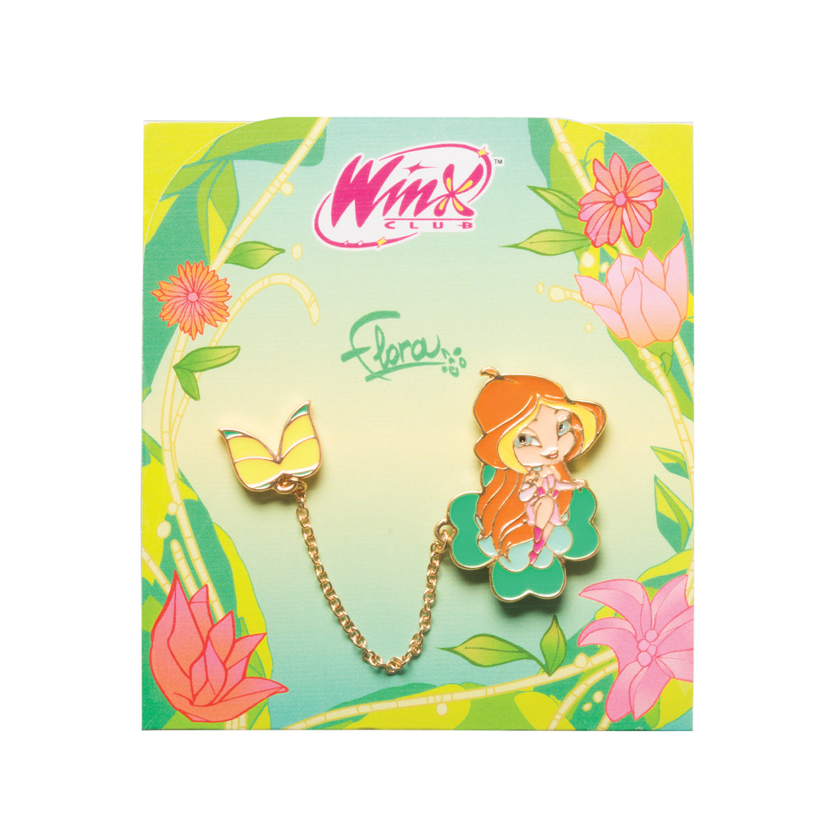 Flora Double Enamel Pin