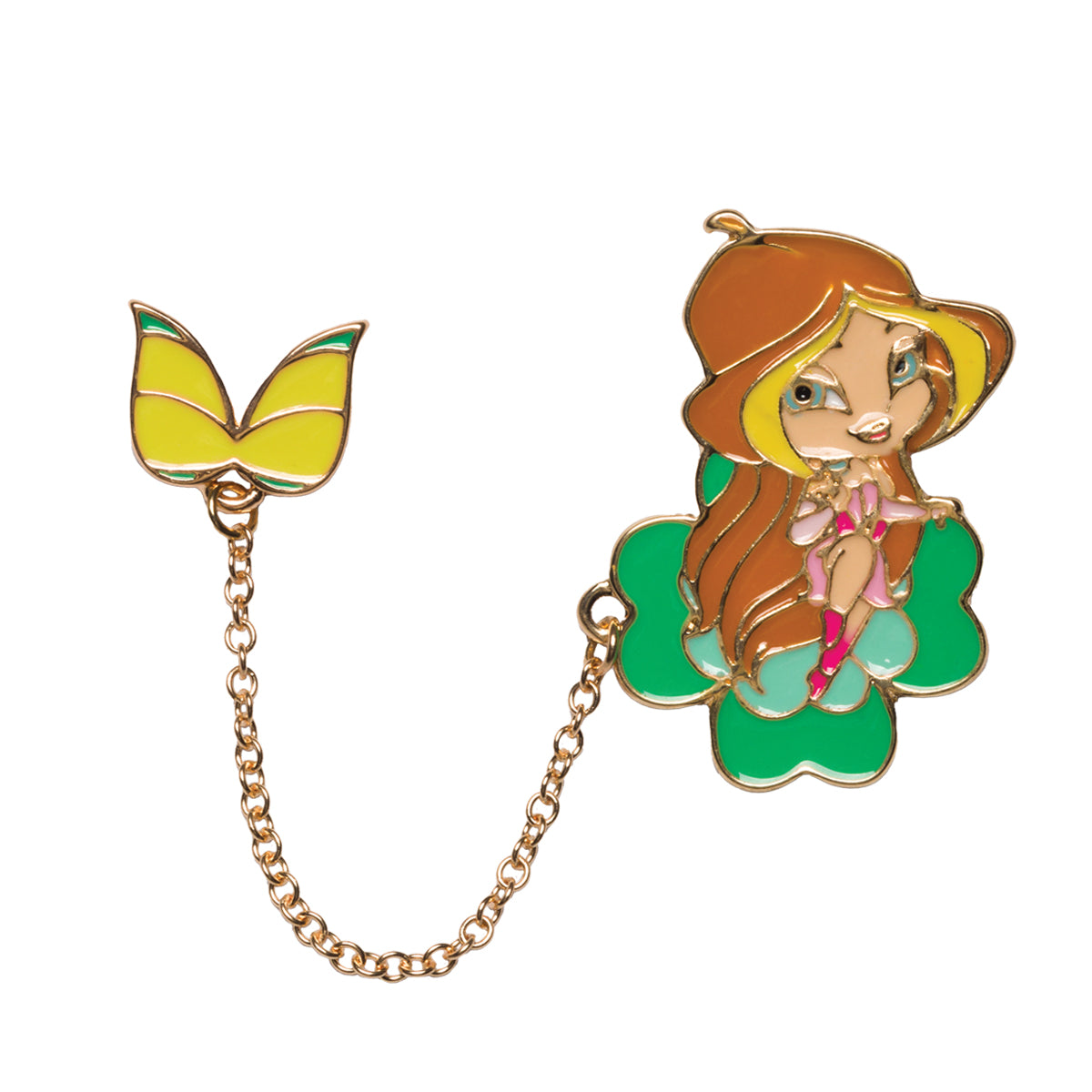 Flora Double Enamel Pin