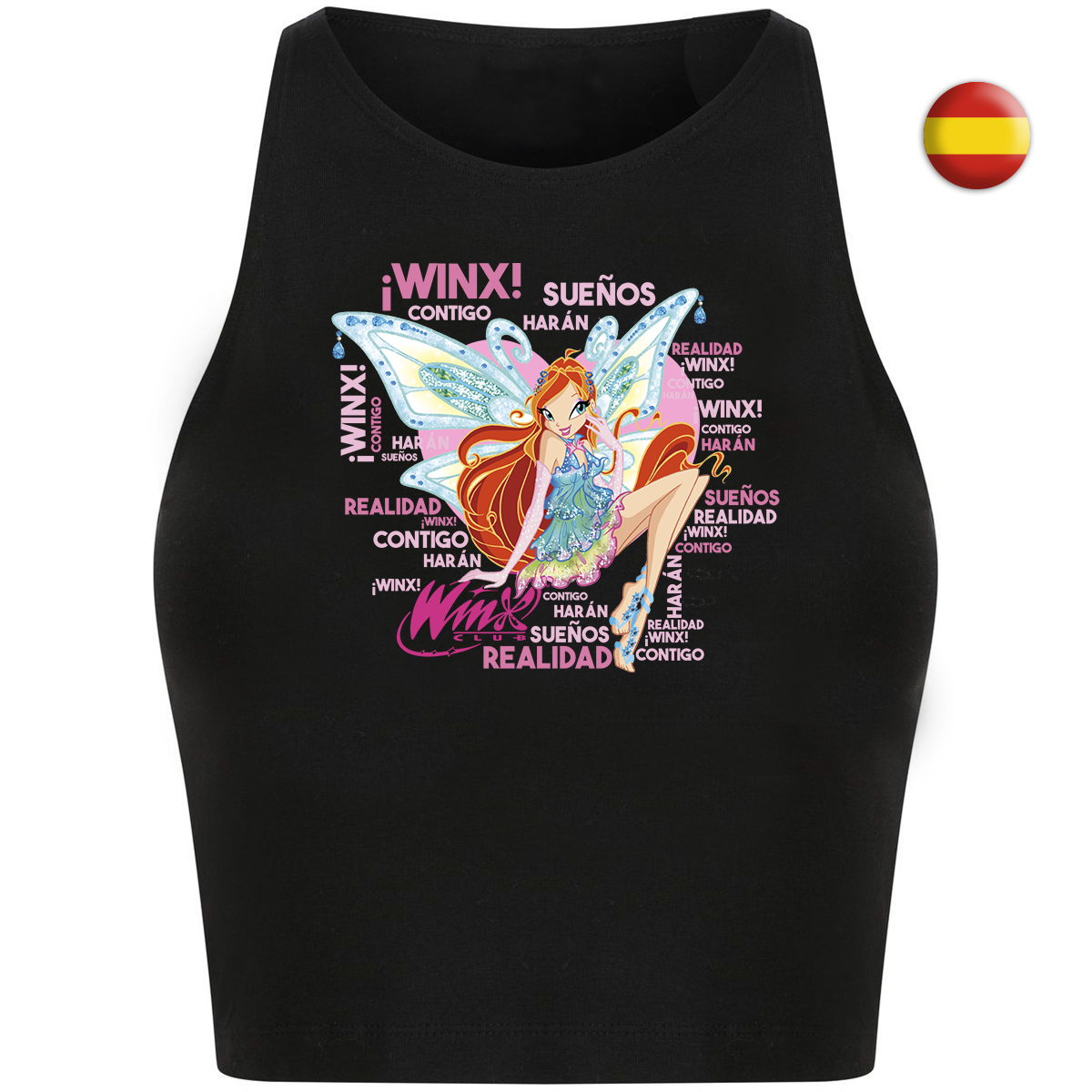 Sing along with Bloom! Black Crop top