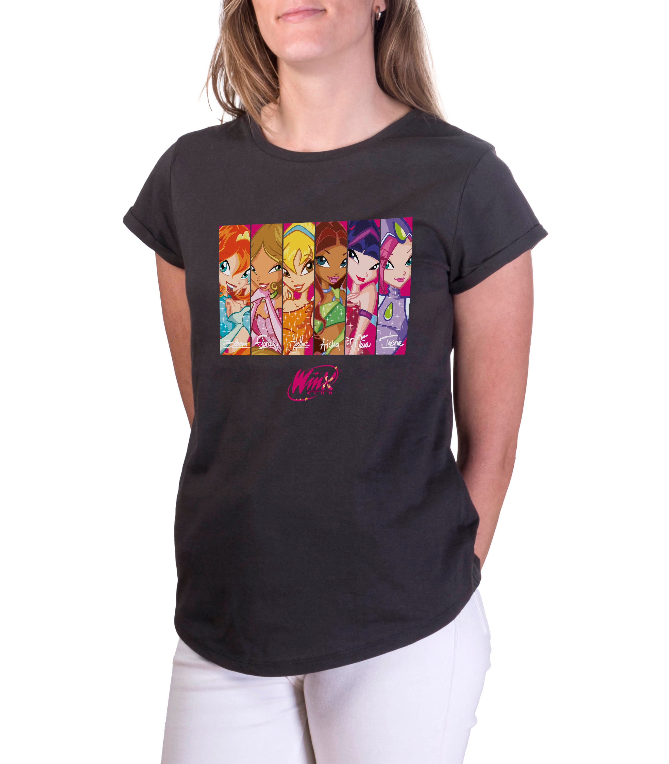 Under the sign of Winx! Rolled sleeves T-shirt