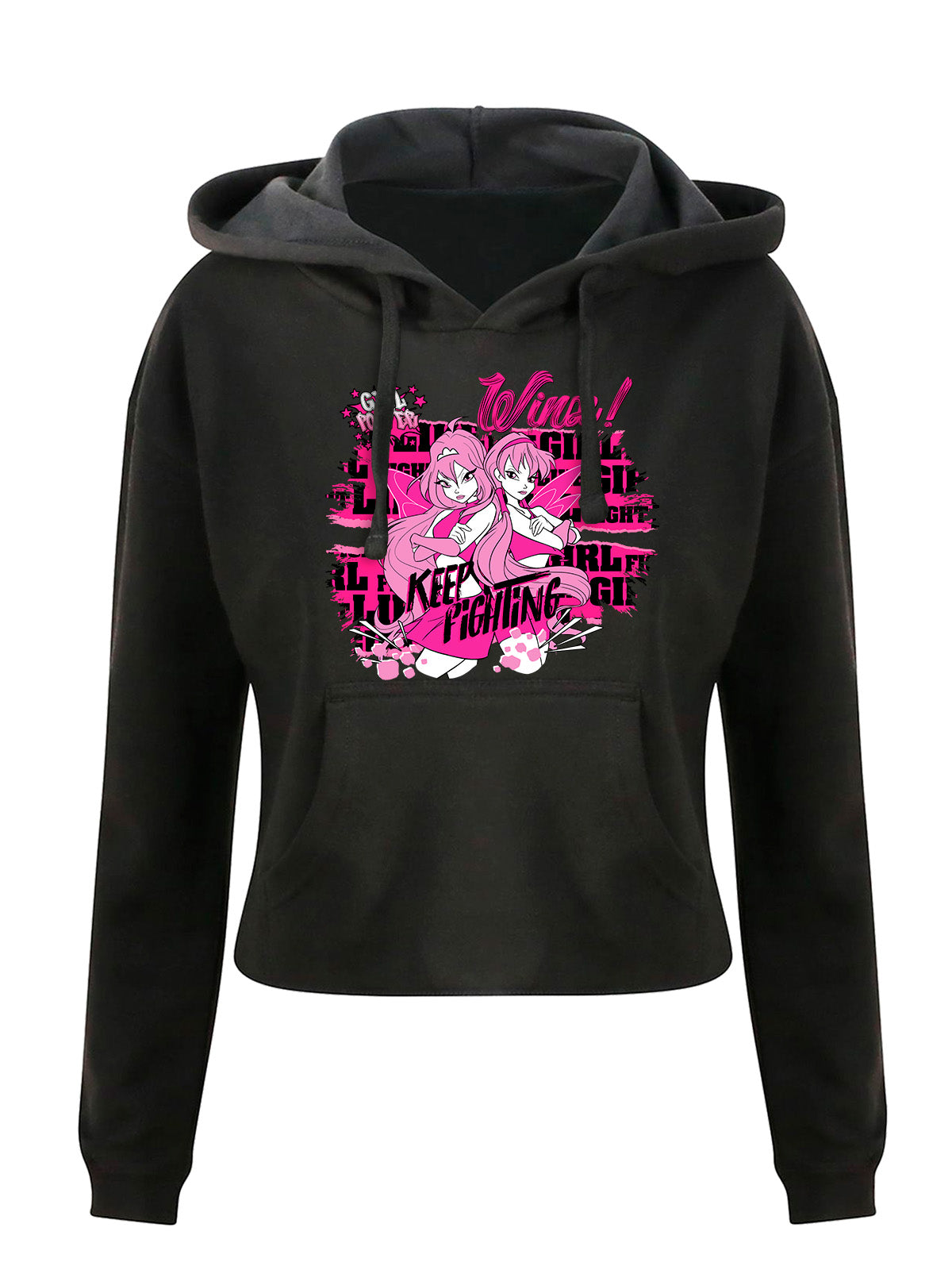 Keep fighting Cropped Hoodie