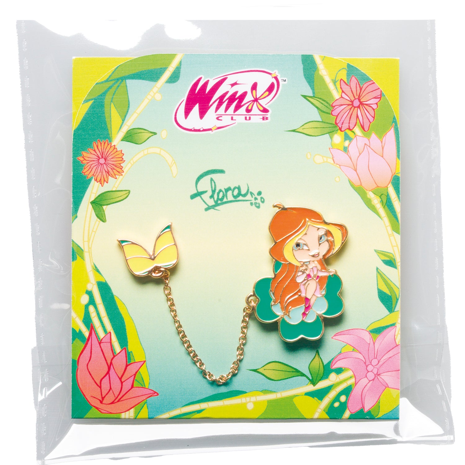 Flora Double Enamel Pin