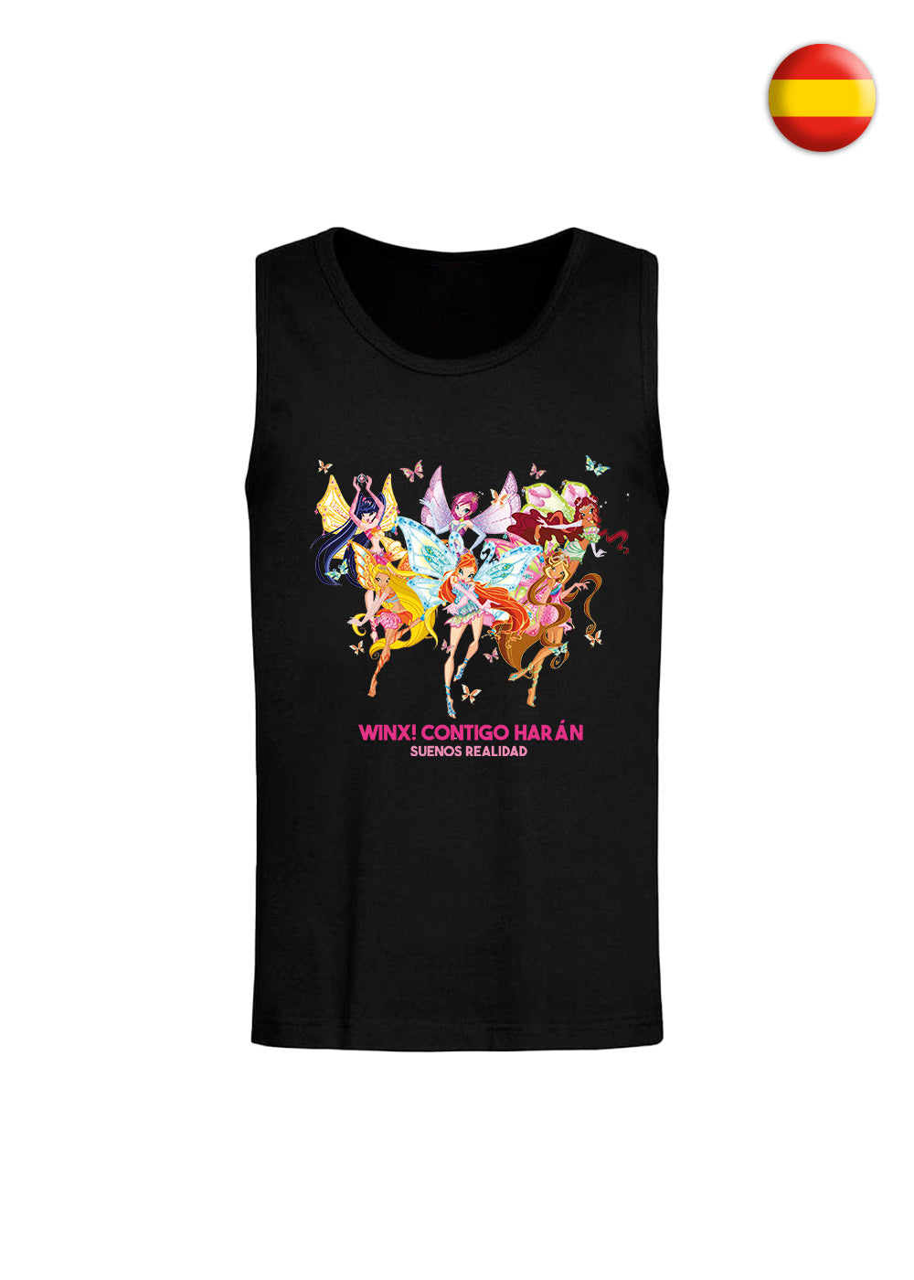 Say it in your language! Black Unisex Tank Top