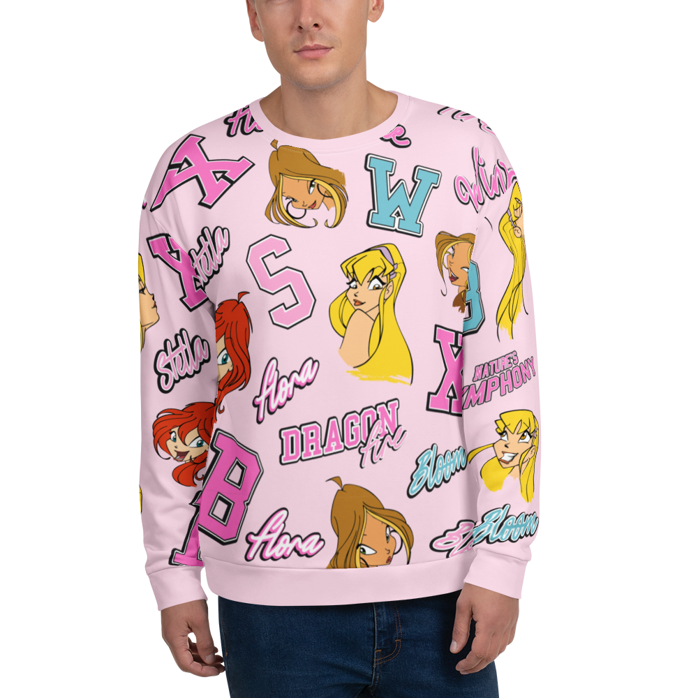 Face The Winx Full Print Unisex Sweatshirt