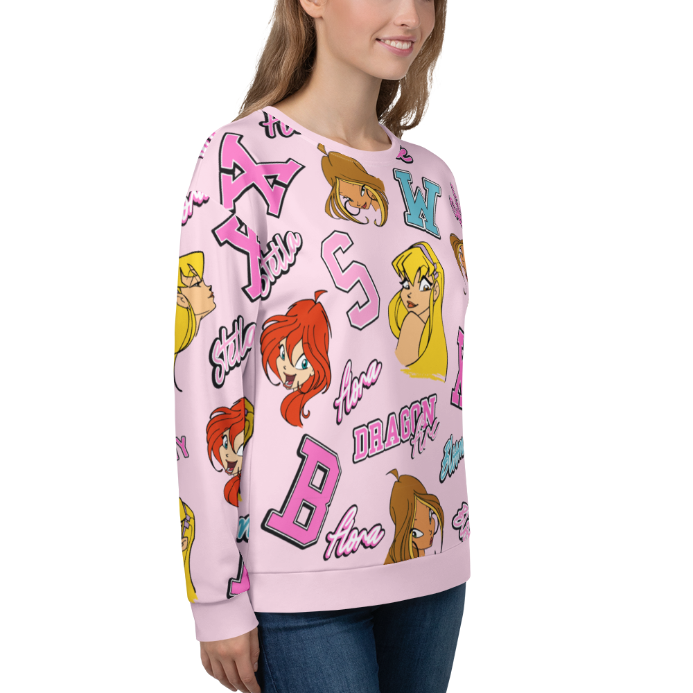 Face The Winx Full Print Unisex Sweatshirt