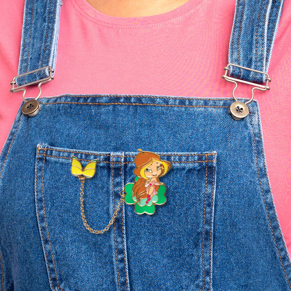 Flora Double Enamel Pin