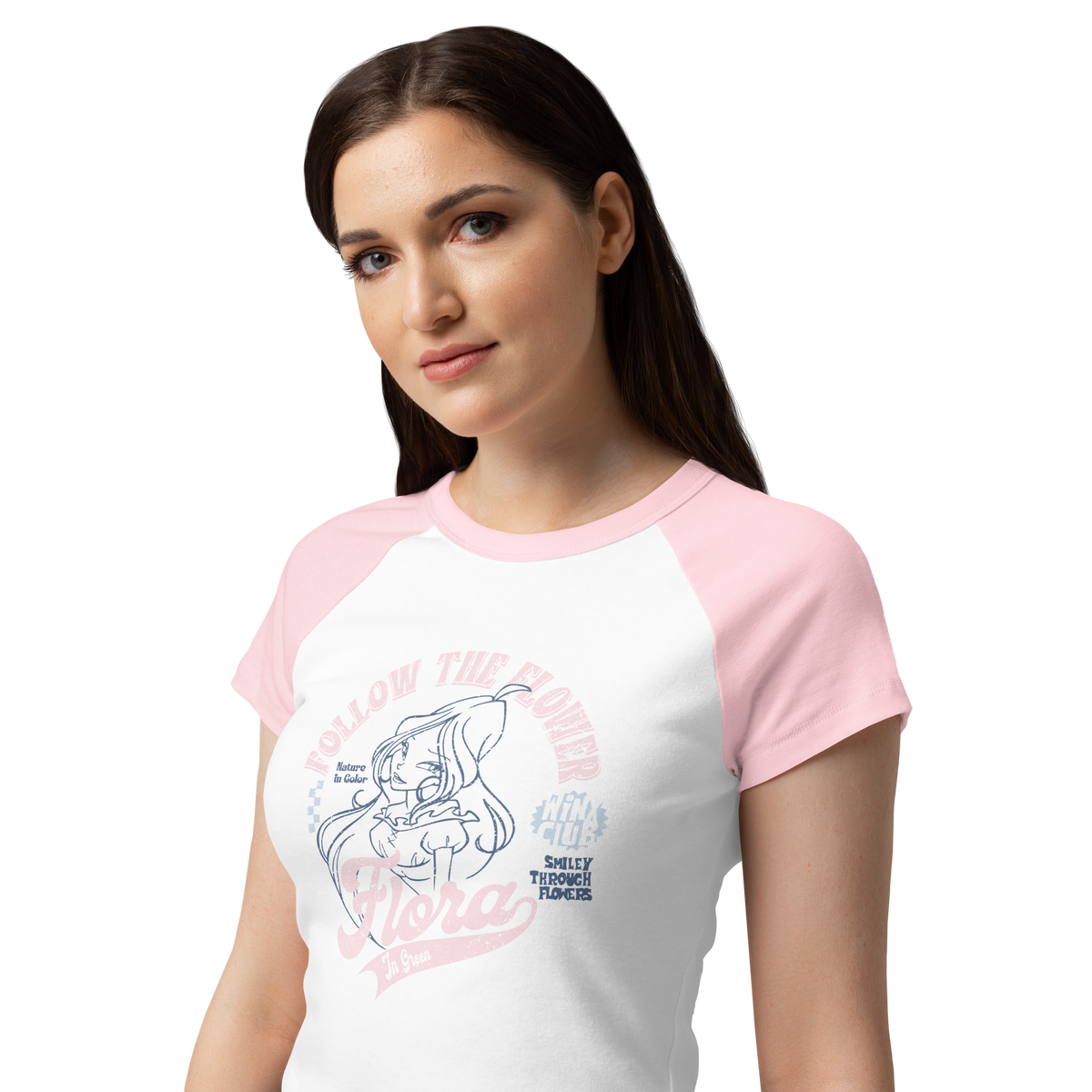 Magic Jukebox Follow Flora Raglan Tee