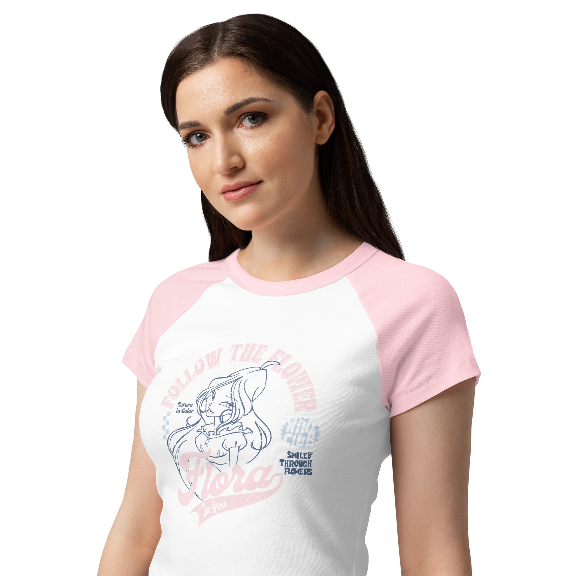 Magic Jukebox Follow Flora Raglan Tee