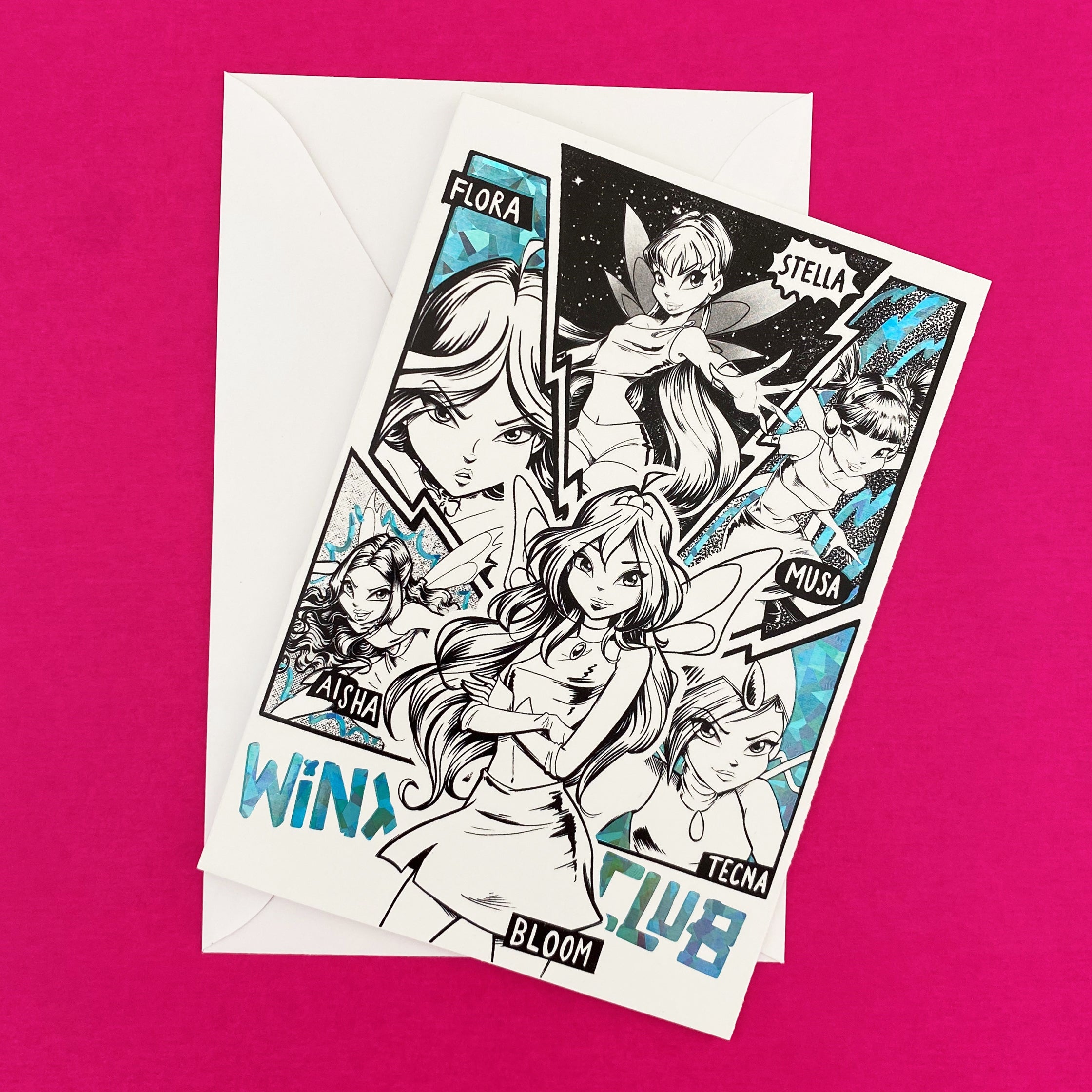 Power Up, Fairies! Greetings card