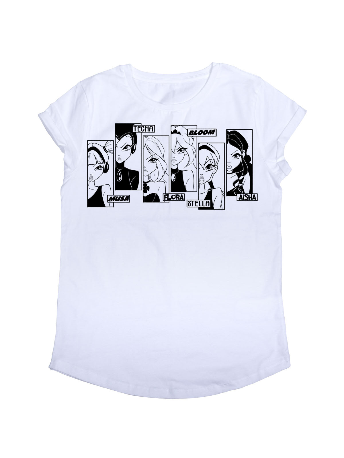 Side by Side! Rolled sleeves T-shirt