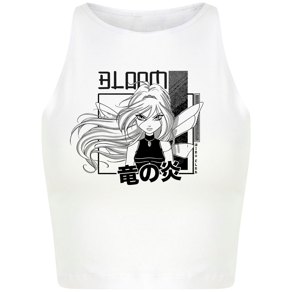Bloom Dragon Flame! Cropped Top
