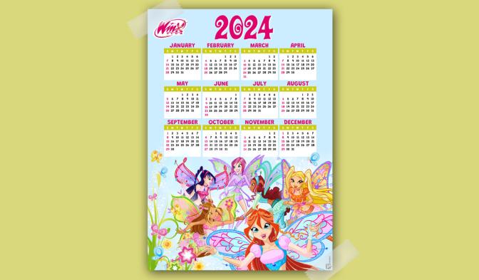 Kalendarz 2024 Winx